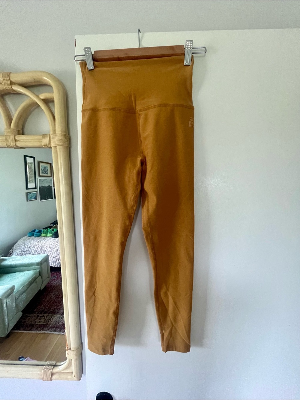 Beyond Yoga for barre3 High-Rise Leggings in Mustard Brown